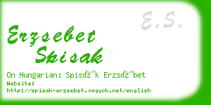 erzsebet spisak business card